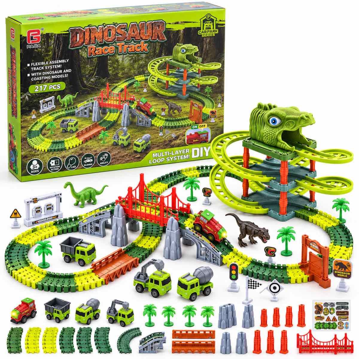 Pista Dinosaurio 217 Pcs